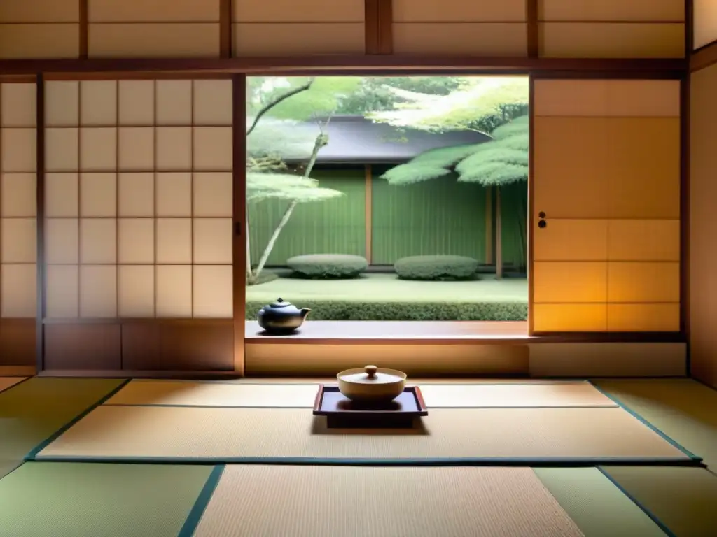 Arte de té japonés en sala tradicional: tés ceremoniales secretos influencia moderno