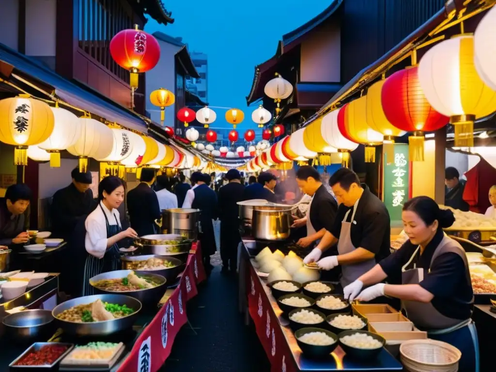 En el bullicioso barrio chino de Tokio, chefs preparan dumplings y fideos mientras una figura misteriosa observa desde las sombras