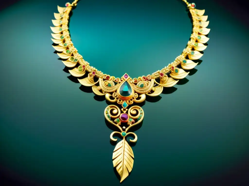 Collar de oro con gemas, diseño de serpientes y plumas, poder y feminidad en sociedades secretas femeninas precolombinas