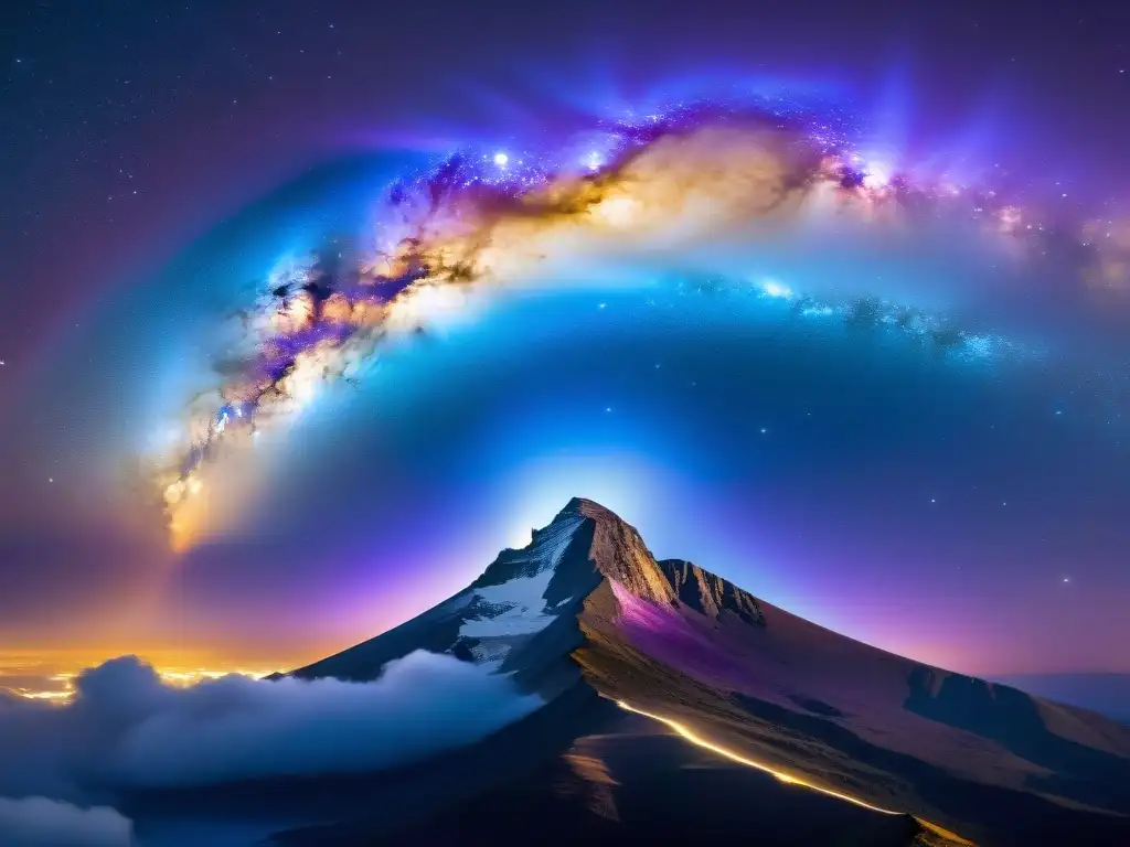 Espectacular vista aérea de planos astrales interconectados Un deslumbrante paisaje astral interconectado en el plano infinito, con tonos celestiales y energía cósmica entre capas