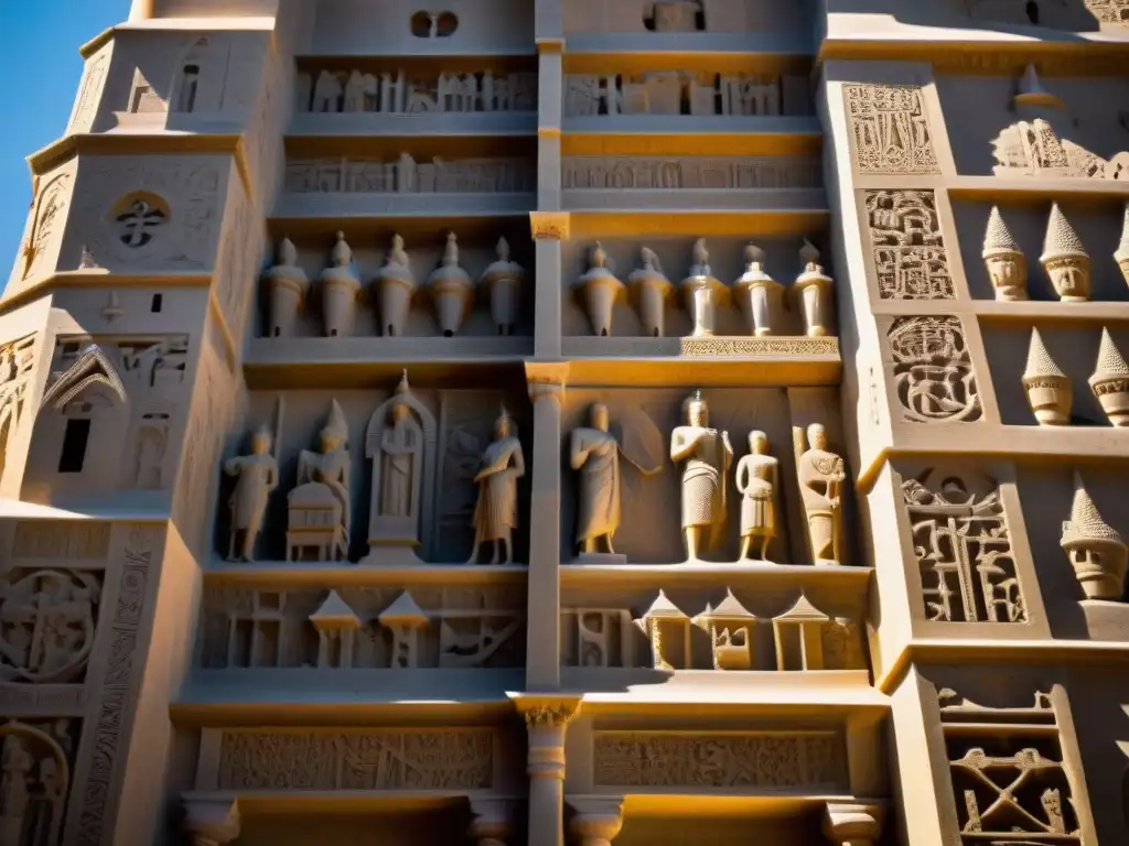 Detalle enigmático de una antigua catedral con símbolos ocultos que revelan la influencia de una sociedad secreta en su arquitectura