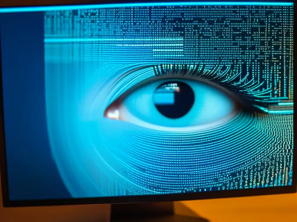Desencriptando códigos: Criptografía en acción Detalle de pantalla con código complejo y clave de cifrado, reflejando concentración en aplicaciones criptografía moderna descifrado