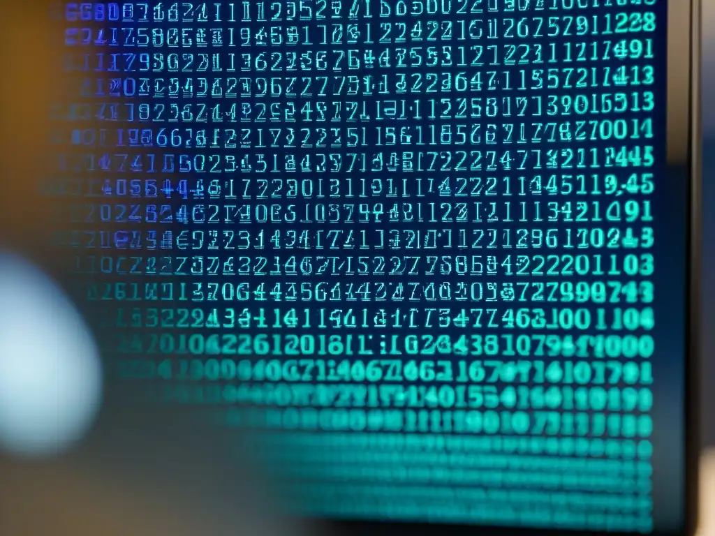 Descifrando códigos: Misterio y sofisticación en criptografía moderna Detalle de pantalla de computadora con código complejo y candados digitales, rodeada de notas y herramientas de criptografía