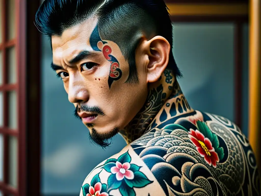 Detalle de tatuajes de Yakuza: historia, jerarquía y simbología misteriosa en criaturas mitológicas