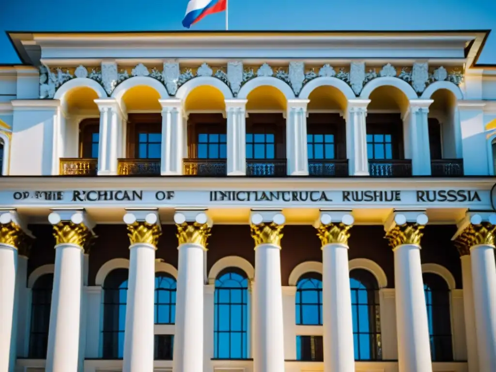 Detalles arquitectónicos de la Biblioteca Nacional de Rusia en San Petersburgo con influencia Rosacruz en arquitectura sagrada