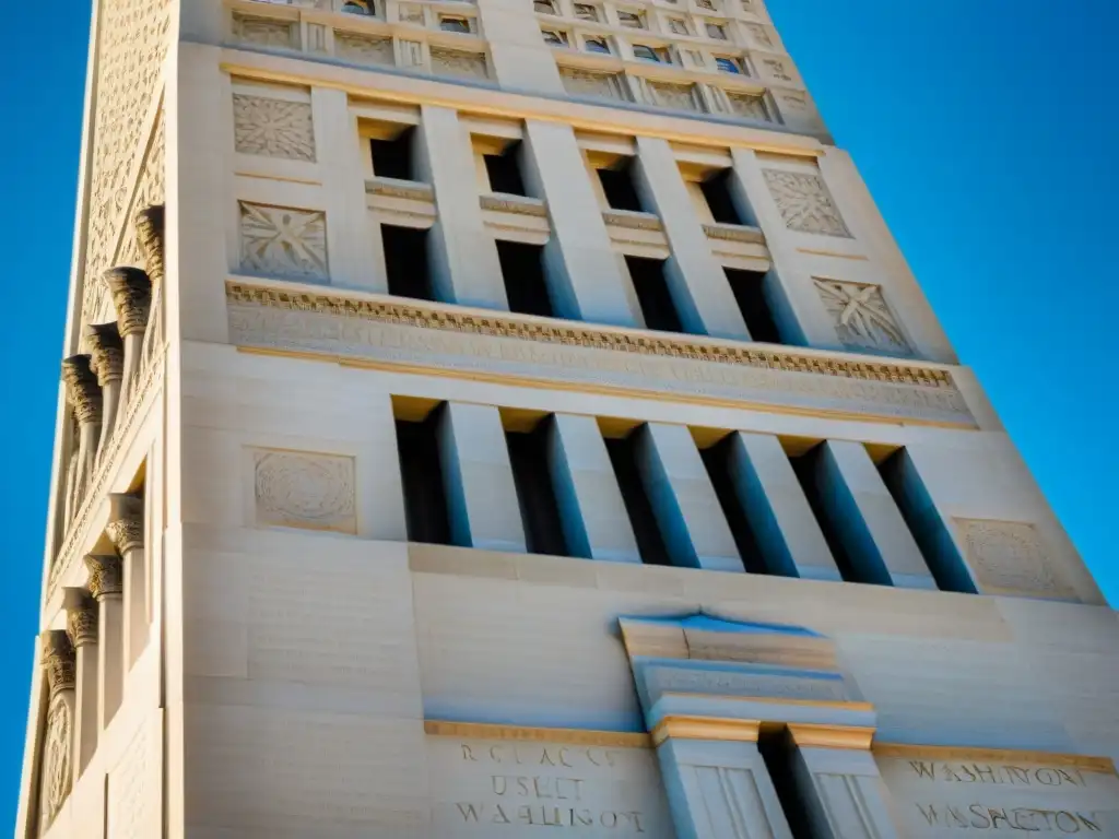 Detalles arquitectura secreta sociedades secretas historia en el Monumento a Washington