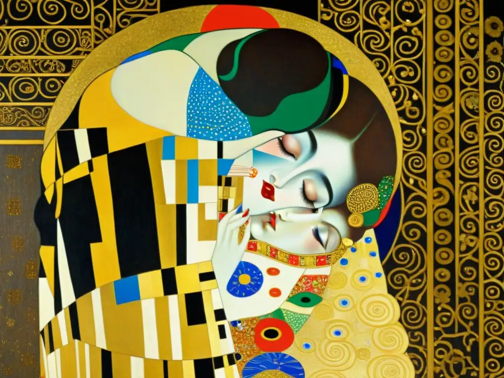 Detalles dorados y patrones delicados en 'El Beso' de Gustav Klimt revelan mensajes ocultos en obras arte