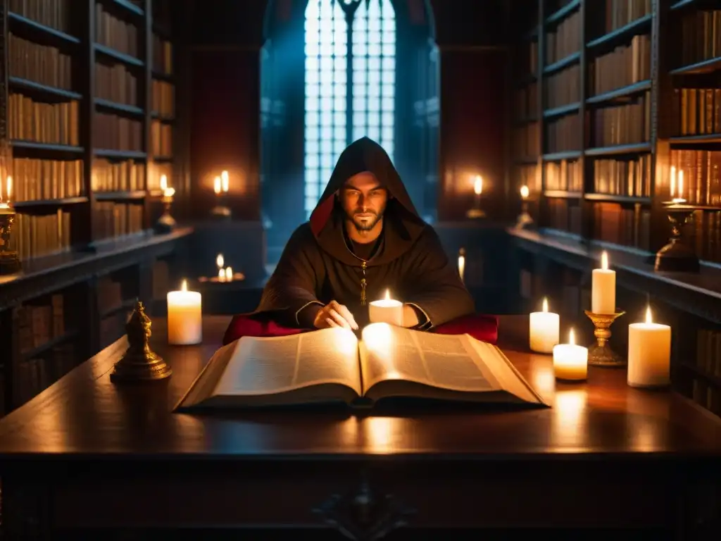 Enigmática reunión de sociedades secretas influencia mundo moderno en biblioteca antigua