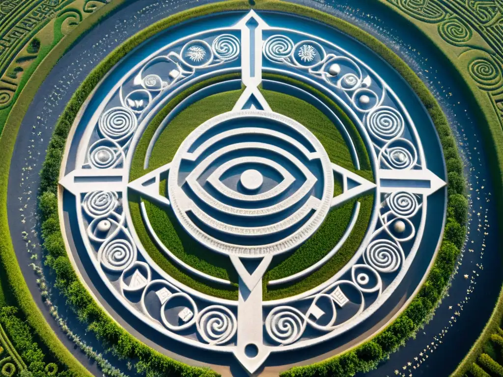 Enigmático crop circle con mensajes cifrados de sociedades secretas