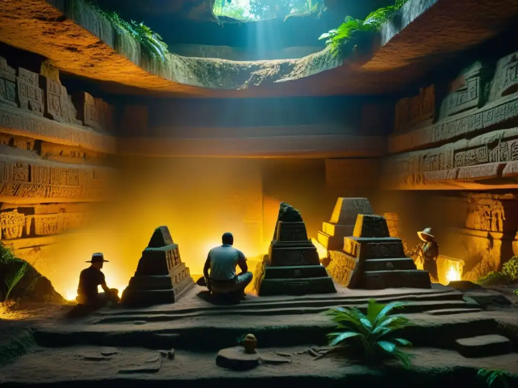 Excavación maya: descubrimiento celestial de arqueólogos Un equipo de arqueólogos descubre misterios en una cámara maya