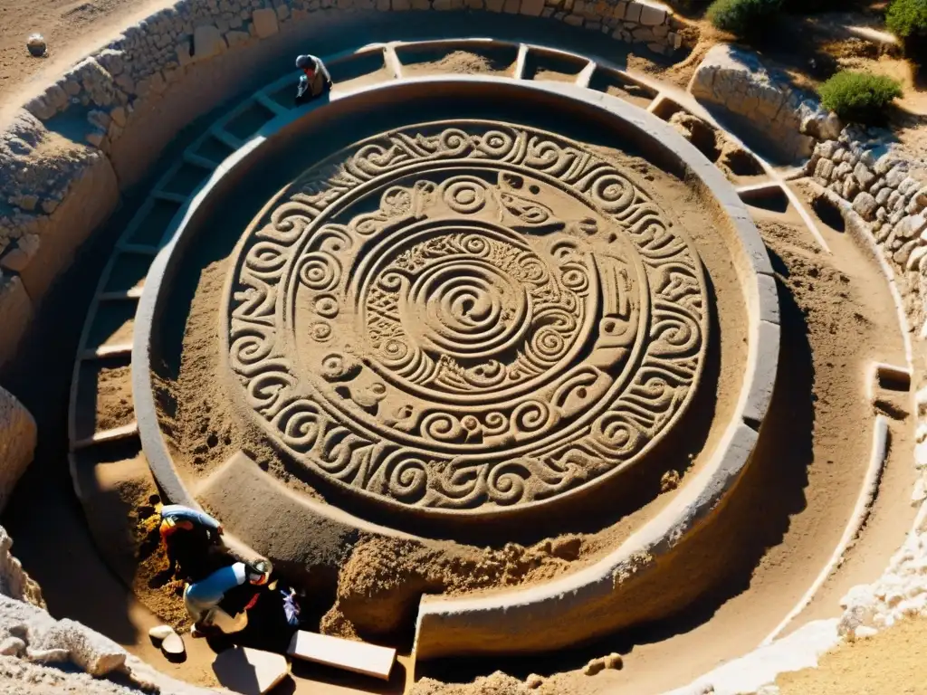 Excavación detallada en sitio arqueológico de Phaistos, Creta Excavación detallada en Phaistos, Grecia, revela el Disco de Phaistos