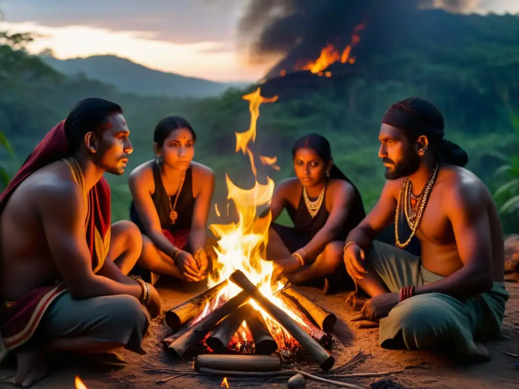 Grupo de misteriosos Thugs en ritual en la jungla: origen y enigma