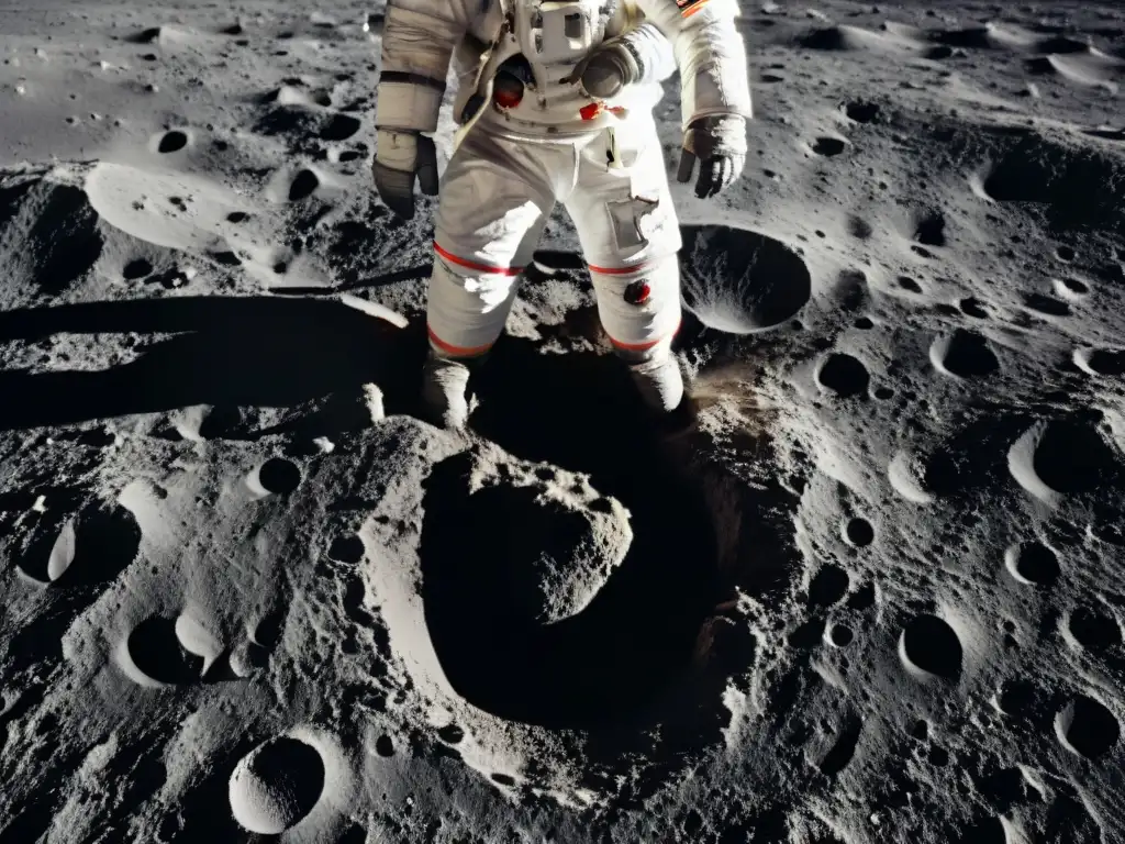 La huella de un astronauta en la superficie lunar, con la Tierra de fondo, reflejando el contraste entre ambos mundos