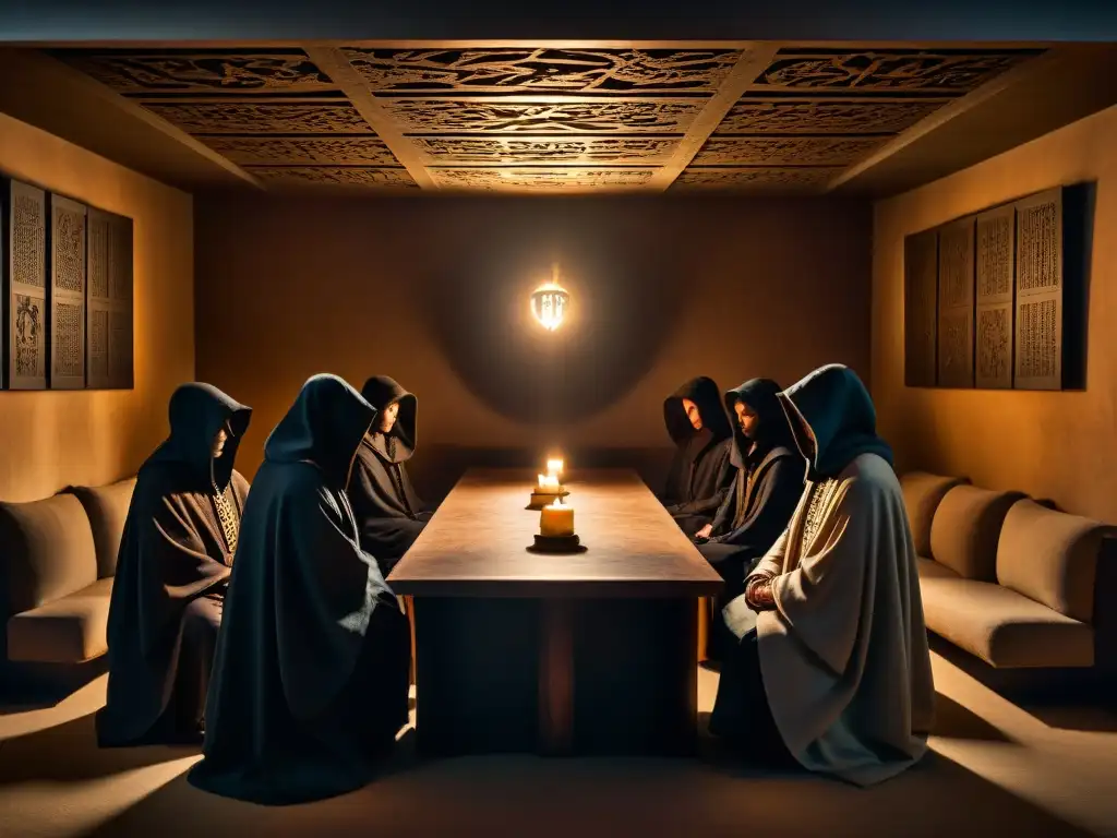 Conclave secreto: misterio y debate entre sombras Influencia de sociedades secretas en una misteriosa reunión clandestina en crisis financiera