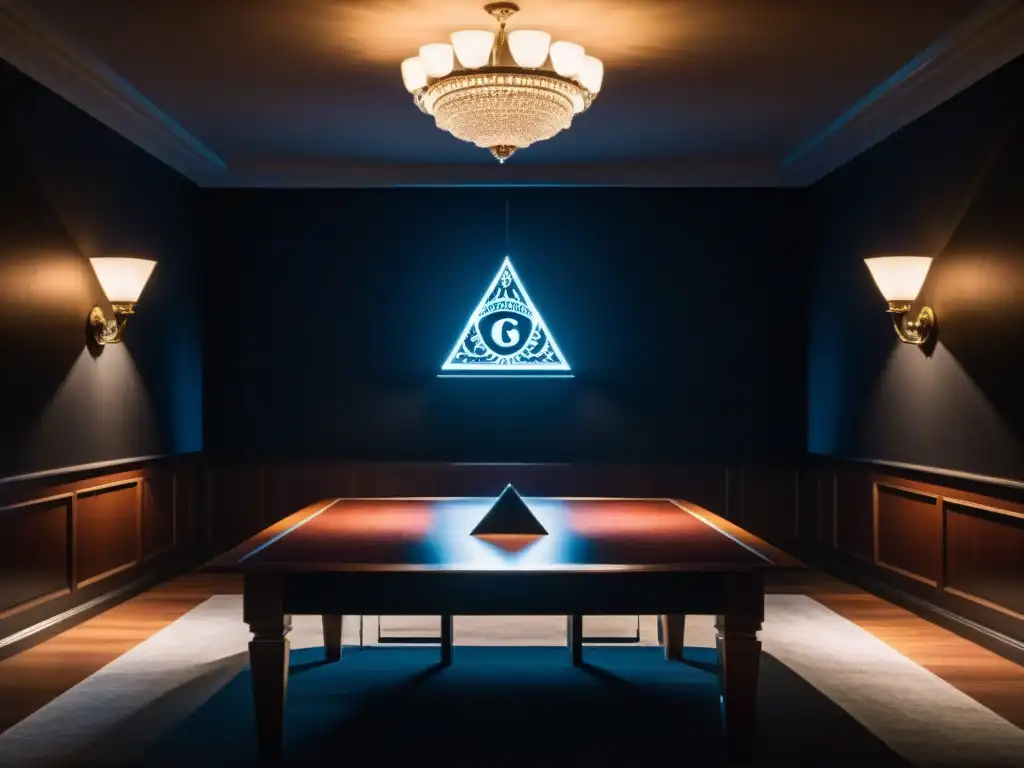 Inquietante reunión secreta de los Illuminati y el Club Bilderberg en una misteriosa sala iluminada con velas