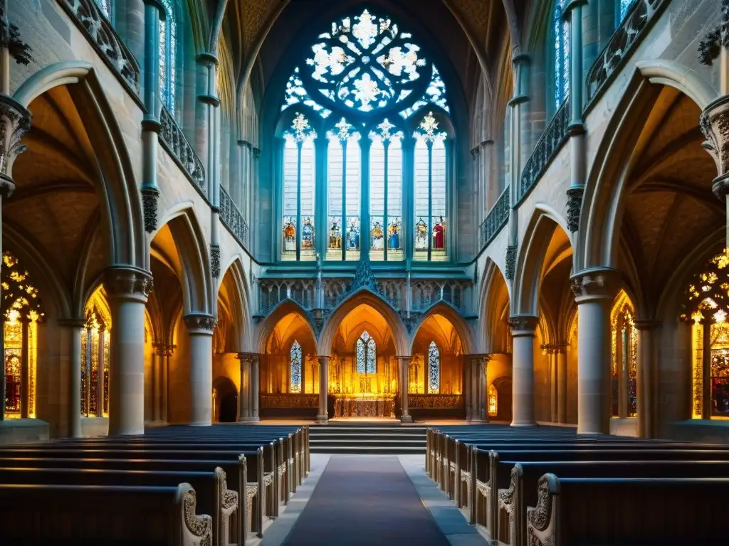 Intrincados detalles arquitectónicos de la Capilla Rosslyn, envuelta en misterios y símbolos antiguos