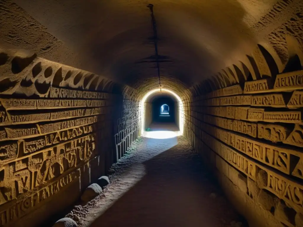 Intrincados símbolos de sociedades secretas en túnel de las Catacumbas de París