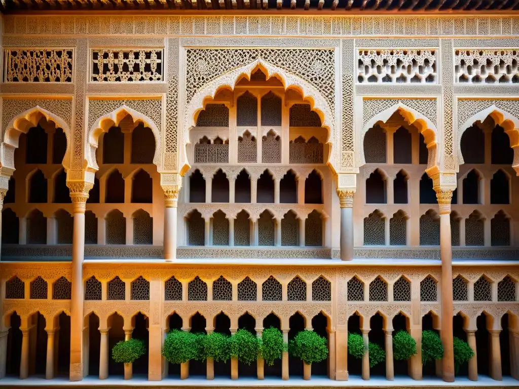 El juego de luces y sombras resalta los mensajes cifrados en la arquitectura de la Alhambra, como un encaje de piedra