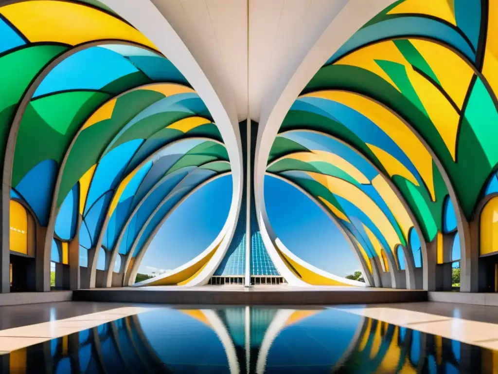 La majestuosa Catedral de Brasilia con mensajes ocultos fundadores reflejados en vitrales coloridos