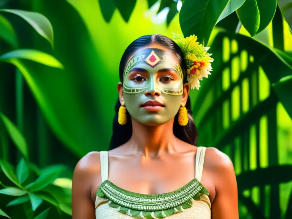 Una maya en la selva crea mascarilla natural con ingredientes ancestrales, revelando sabiduría y belleza