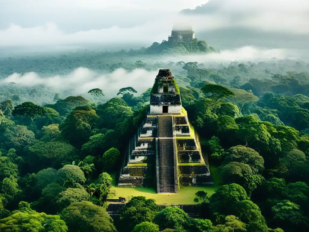 Misterios de Tikal: Ruinas Mayas entre la niebla Misterios revelados en la desaparición de la civilización Maya en Tikal, Guatemala