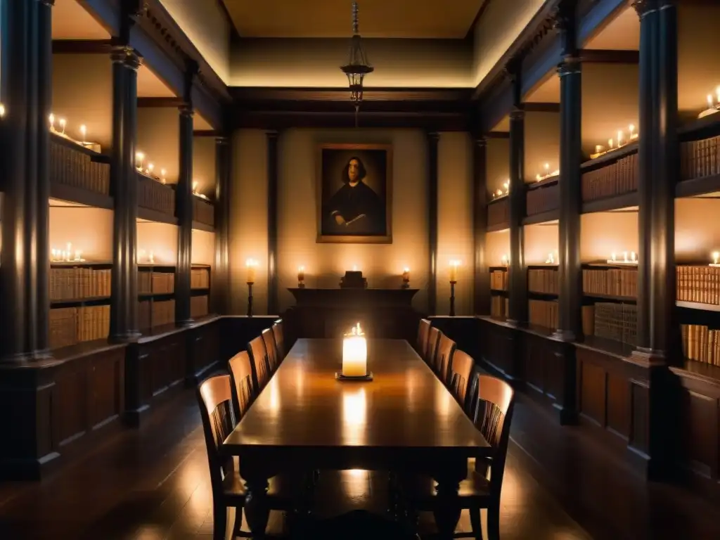 Una misteriosa reunión en una sala decorada de Yale con Sociedades secretas élite Yale