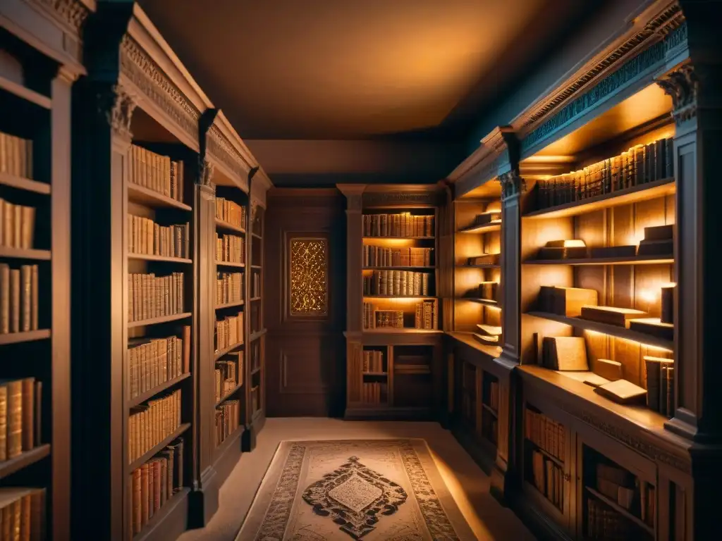 Descubre el misterioso mundo de las sociedades secretas en una antigua biblioteca iluminada