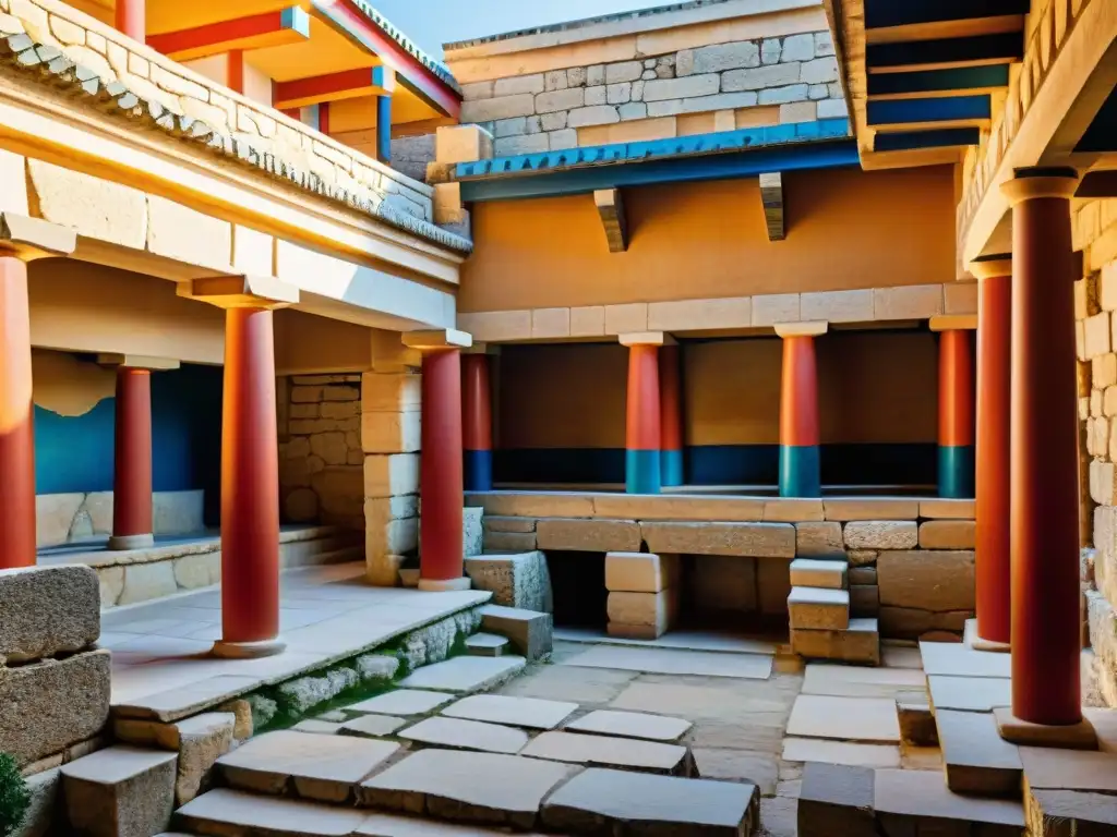 Explora los misteriosos símbolos de sociedades secretas en las ruinas del Palacio de Knossos en Creta