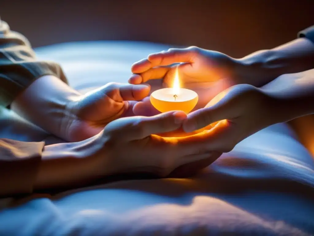 Sanación Reiki: Energía luminosa en manos Un momento de sanación con Reiki: manos luminosas en armonía con la energía universal