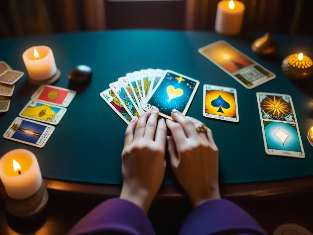 Persona reflexiva consultando el tarot para superar desafíos de la vida