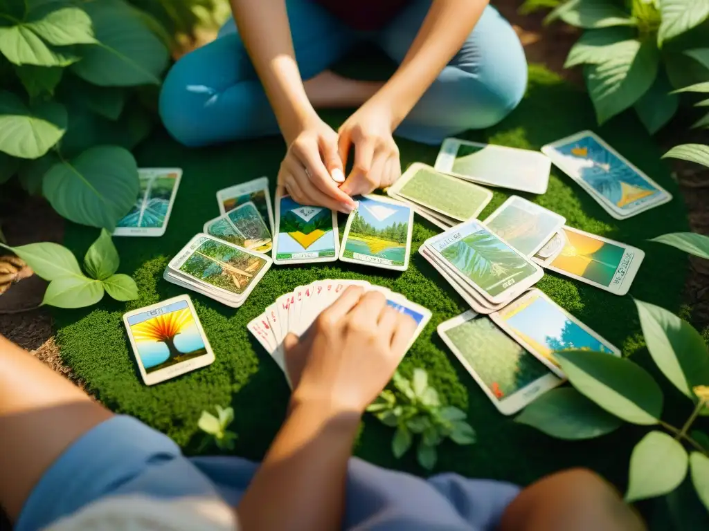 Persona serena en encrucijada con tarot, decisión y confianza