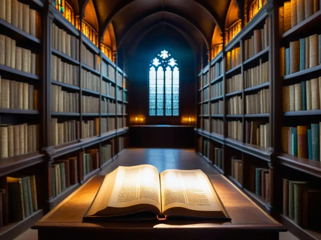 Descubre el Priorato de Sion: mitos y realidades en la antigua biblioteca iluminada por rayos de luz