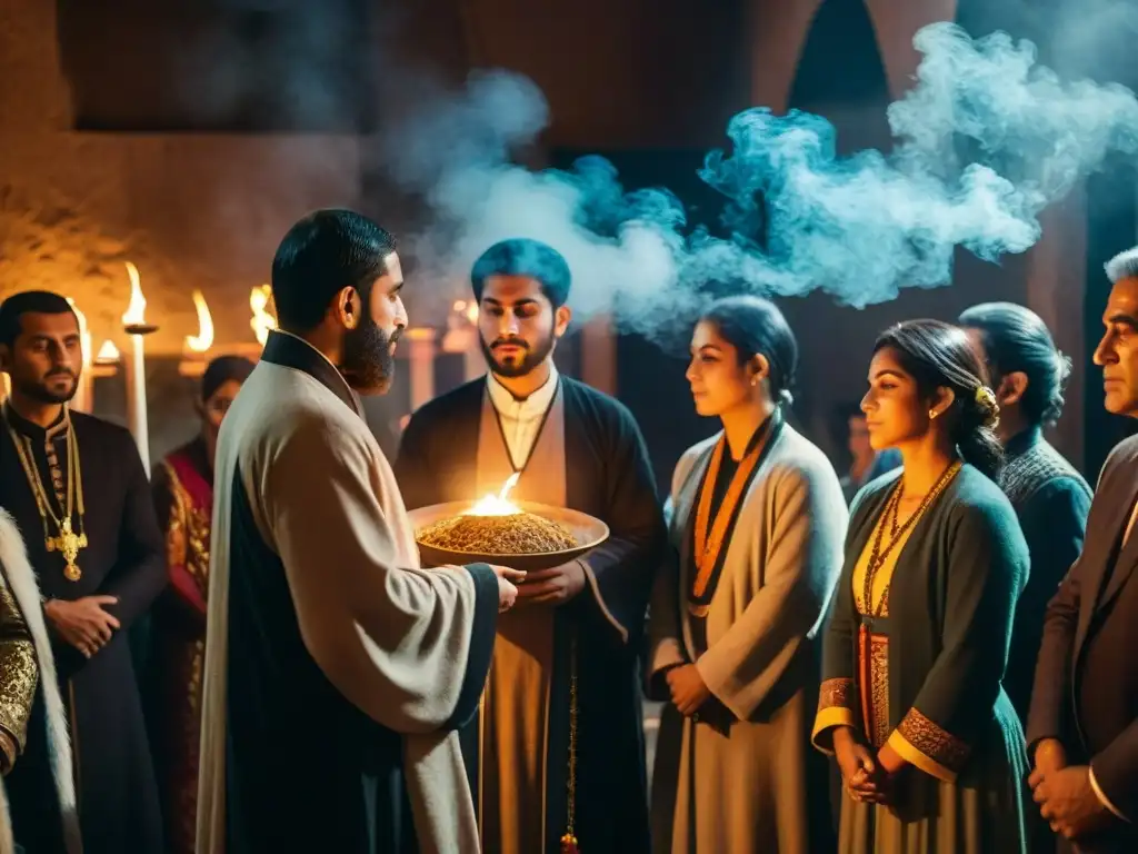 Rituales ancestrales en el cemevi: espiritualidad y devoción aleví Profunda ceremonia espiritual de sociedades secretas Alevíes Anatolia en cemevi ricamente decorado