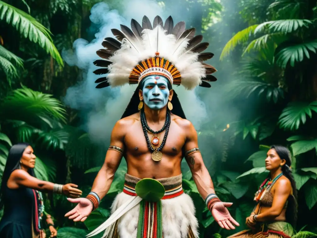 Ritual de sanación por chamanes precolombinos en la selva