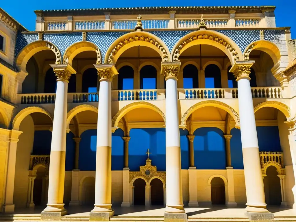 Los secretos de los Templarios: Detalle del Convento de Cristo en Tomar, Portugal, con arquitectura Manuelina y juego de luces y sombras