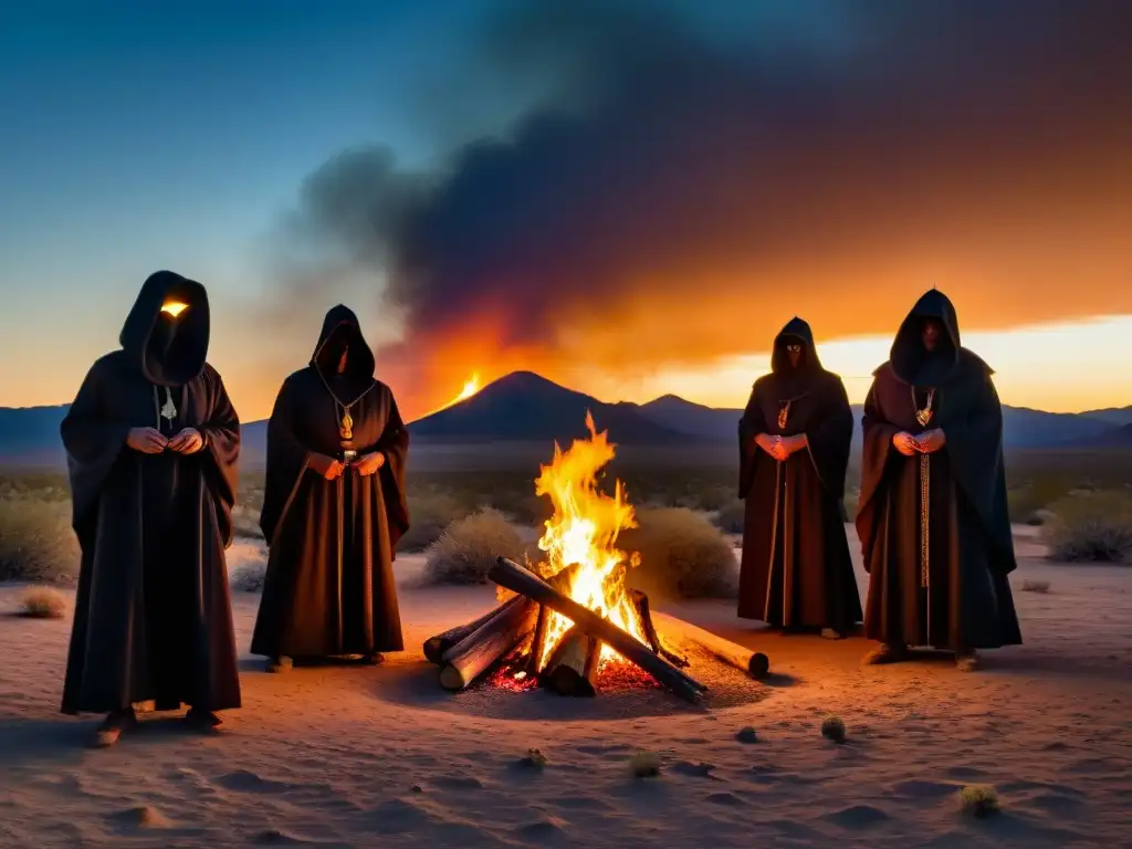 Sociedades secretas a lo largo de un misterioso ritual en el desierto de Mojave