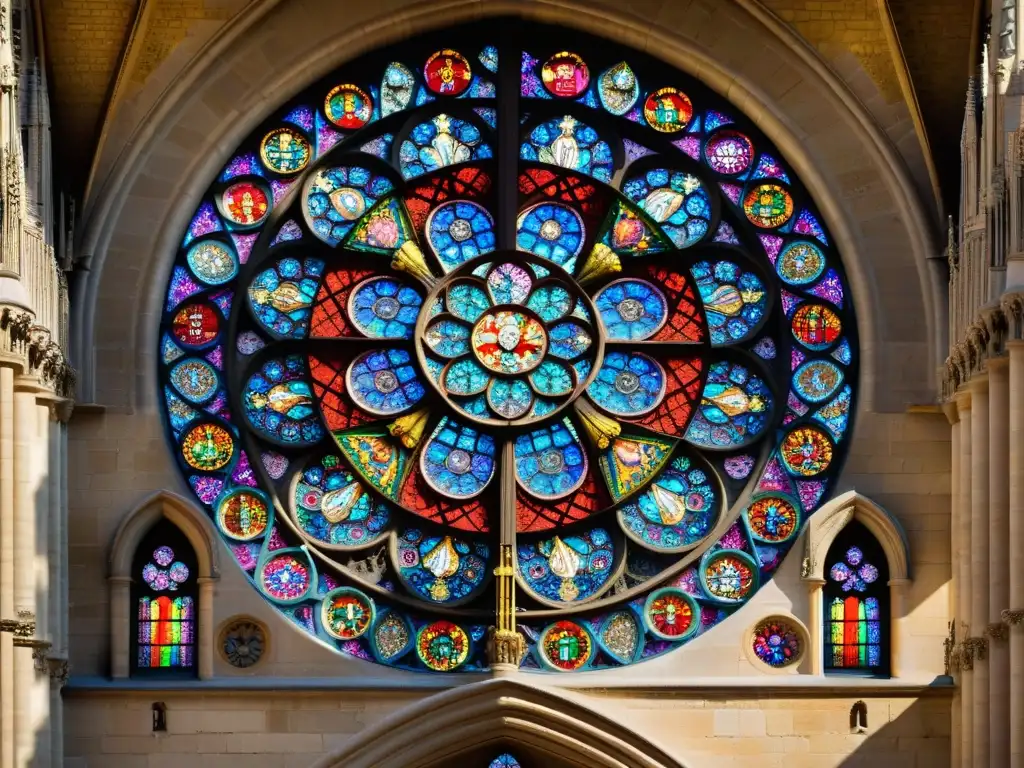 Vibrantes colores y patrones en las Rosas de Notre Dame, simbolismo oculto Catedral Notre Dame