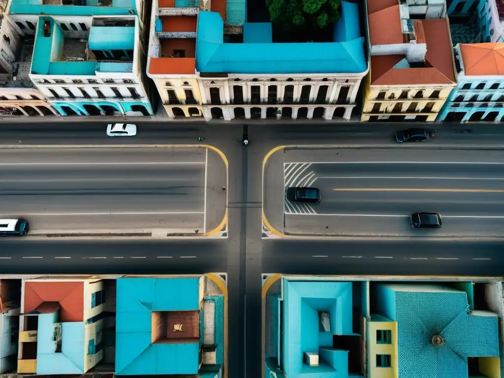 Vista aérea detallada de La Habana, mostrando la influencia de la masonería en su arquitectura y diseño urbano