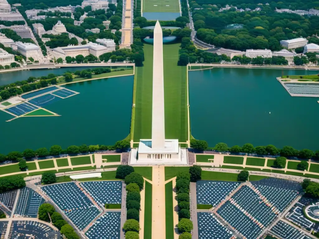 Vista aérea detallada de Washington D